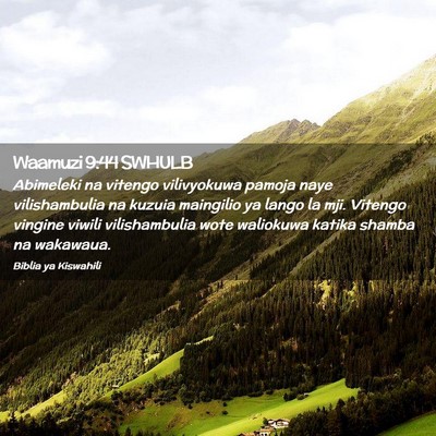 Picture 02 - Waamuzi 9:44 SWHULB - Abimeleki na vitengo vilivyokuwa pamoja naye - Bible Verse Picture