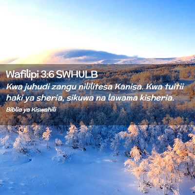 Picture 02 - Wafilipi 3:6 SWHULB - Kwa juhudi zangu nililitesa Kanisa. Kwa tuitii - Bible Verse Picture