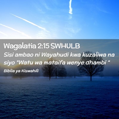 Picture 02 - Wagalatia 2:15 SWHULB - Sisi ambao ni Wayahudi kwa kuzaliwa na siyo - Bible Verse Picture