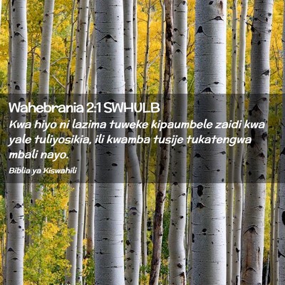 Picture 02 - Wahebrania 2:1 SWHULB - Kwa hiyo ni lazima tuweke kipaumbele zaidi kwa - Bible Verse Picture