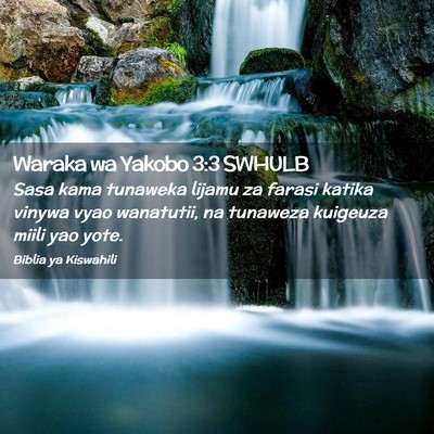 Picture 02 - Waraka wa Yakobo 3:3 SWHULB - Sasa kama tunaweka lijamu za farasi katika vinywa - Bible Verse Picture