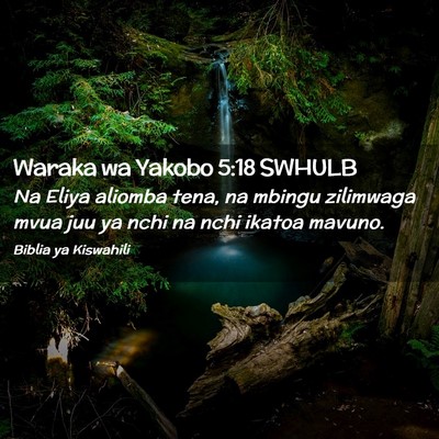 Picture 02 - Waraka wa Yakobo 5:18 SWHULB - Na Eliya aliomba tena, na mbingu zilimwaga mvua - Bible Verse Picture
