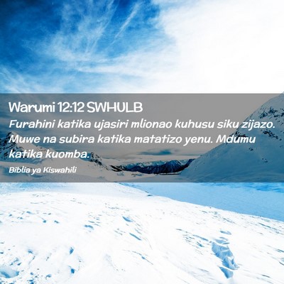 Picture 02 - Warumi 12:12 SWHULB - Furahini katika ujasiri mlionao kuhusu siku - Bible Verse Picture