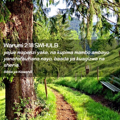 Picture 02 - Warumi 2:18 SWHULB - yajue mapenzi yake, na kupima mambo ambayo - Bible Verse Picture