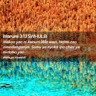 Picture 02 - Warumi 3:13 SWHULB - Makoo yao ni kaburi lililo wazi. Ndimi zao - Bible Verse Picture