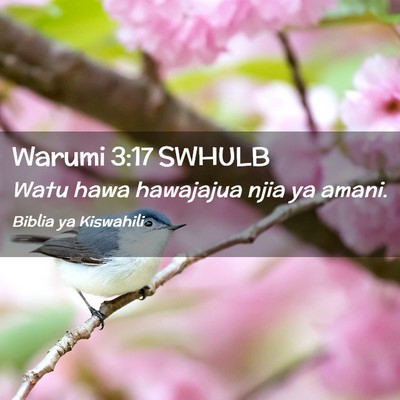 Picture 02 - Warumi 3:17 SWHULB - Watu hawa hawajajua njia ya - Bible Verse Picture