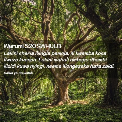 Picture 02 - Warumi 5:20 SWHULB - Lakini sheria iliingia pamoja, ili kwamba kosa - Bible Verse Picture