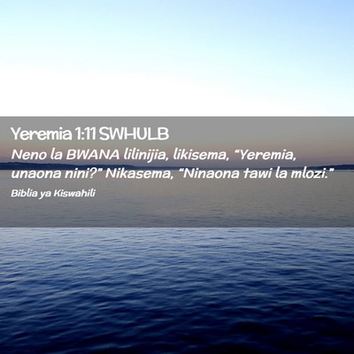 Picture 02 - Yeremia 1:11 SWHULB - Neno la BWANA lilinijia, likisema, “Yeremia, - Bible Verse Picture