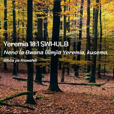 Picture 02 - Yeremia 18:1 SWHULB - Neno la Bwana lilimjia Yeremia, - Bible Verse Picture