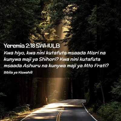 Picture 02 - Yeremia 2:18 SWHULB - Kwa hiyo, kwa nini kutafuta msaada Misri na - Bible Verse Picture