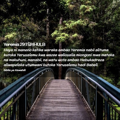 Picture 02 - Yeremia 29:1 SWHULB - Haya ni maneno katika waraka ambao Yeremia nabii - Bible Verse Picture