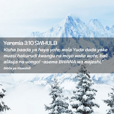 Picture 02 - Yeremia 3:10 SWHULB - Kisha baada ya haya yote, wala Yuda dada yake - Bible Verse Picture