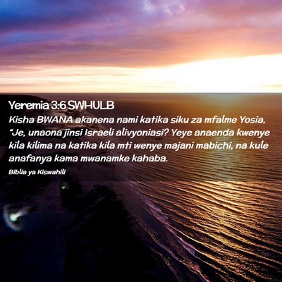 Picture 02 - Yeremia 3:6 SWHULB - Kisha BWANA akanena nami katika siku za mfalme - Bible Verse Picture