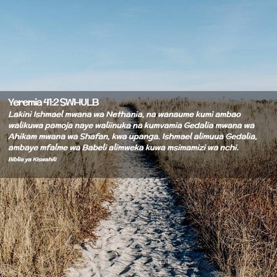 Picture 02 - Yeremia 41:2 SWHULB - Lakini Ishmael mwana wa Nethania, na wanaume kumi - Bible Verse Picture