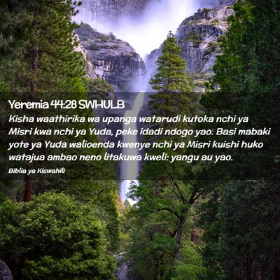 Picture 02 - Yeremia 44:28 SWHULB - Kisha waathirika wa upanga watarudi kutoka nchi - Bible Verse Picture