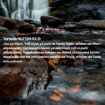 Picture 02 - Yeremia 46:2 SWHULB - Juu ya Misri; “Hili ni juu ya jeshi la Farao - Bible Verse Picture
