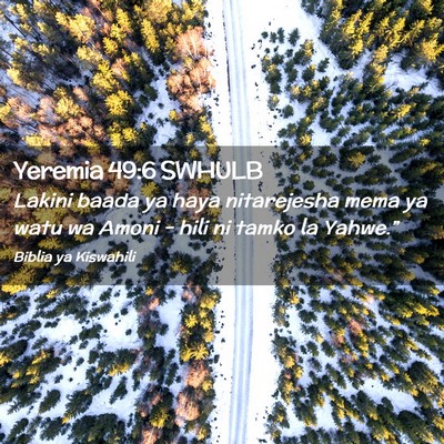 Picture 02 - Yeremia 49:6 SWHULB - Lakini baada ya haya nitarejesha mema ya watu wa - Bible Verse Picture
