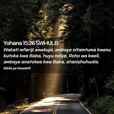Picture 02 - Yohana 15:26 SWHULB - Wakati mfariji amekuja, ambaye nitamtuma kwenu - Bible Verse Picture