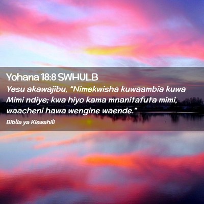 Picture 02 - Yohana 18:8 SWHULB - Yesu akawajibu, “Nimekwisha kuwaambia kuwa Mimi - Bible Verse Picture