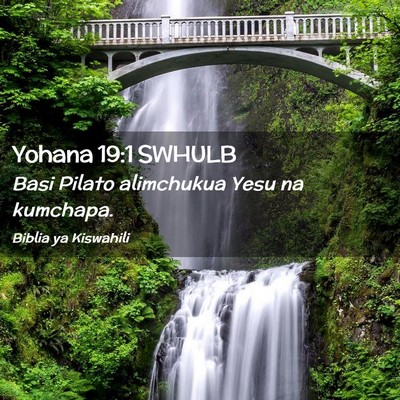 Picture 02 - Yohana 19:1 SWHULB - Basi Pilato alimchukua Yesu na - Bible Verse Picture