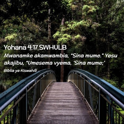 Picture 02 - Yohana 4:17 SWHULB - Mwanamke akamwambia, “Sina mume.” Yesu - Bible Verse Picture