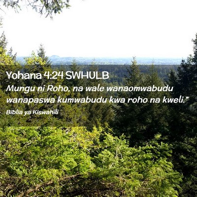 Picture 02 - Yohana 4:24 SWHULB - Mungu ni Roho, na wale wanaomwabudu wanapaswa - Bible Verse Picture