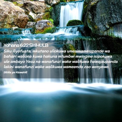 Picture 02 - Yohana 6:22 SWHULB - Siku iliyofuata, mkutano uliokuwa umesimama - Bible Verse Picture