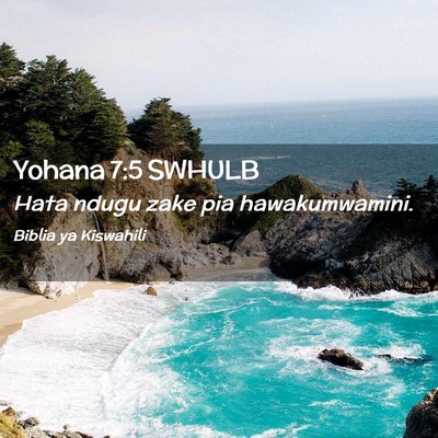 Picture 02 - Yohana 7:5 SWHULB - Hata ndugu zake pia - Bible Verse Picture