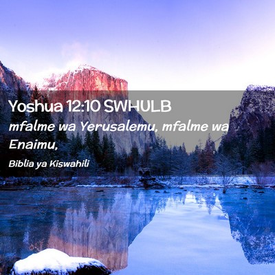 Picture 02 - Yoshua 12:10 SWHULB - mfalme wa Yerusalemu, mfalme wa - Bible Verse Picture