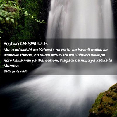 Picture 02 - Yoshua 12:6 SWHULB - Musa mtumishi wa Yahweh, na watu wa Israeli - Bible Verse Picture
