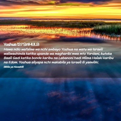 Picture 02 - Yoshua 12:7 SWHULB - Hawa ndio wafalme wa nchi ambayo Yoshua na watu - Bible Verse Picture