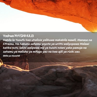 Picture 02 - Yoshua 14:4 SWHULB - Kabila la Yusufu kwa uhalisia yalikuwa makabila - Bible Verse Picture