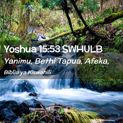 Picture 02 - Yoshua 15:53 SWHULB - Yanimu, Bethi Tapua, - Bible Verse Picture