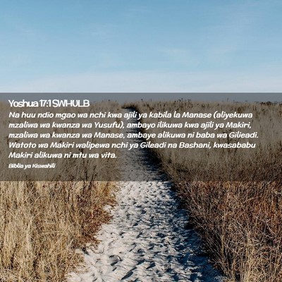 Picture 02 - Yoshua 17:1 SWHULB - Na huu ndio mgao wa nchi kwa ajili ya kabila la - Bible Verse Picture
