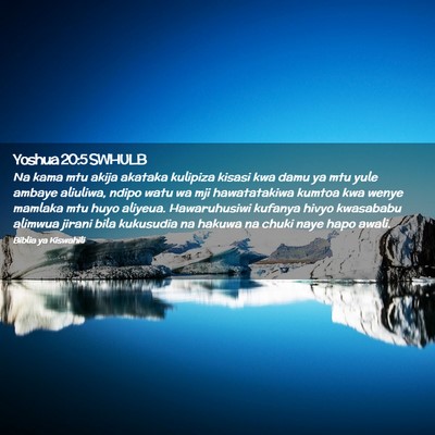 Picture 02 - Yoshua 20:5 SWHULB - Na kama mtu akija akataka kulipiza kisasi kwa - Bible Verse Picture