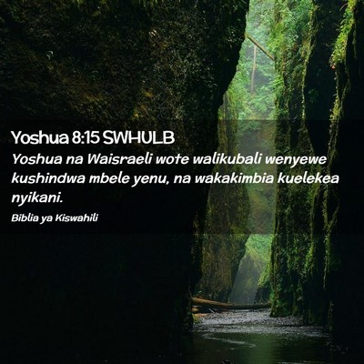 Picture 02 - Yoshua 8:15 SWHULB - Yoshua na Waisraeli wote walikubali wenyewe - Bible Verse Picture