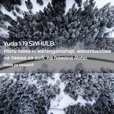 Picture 02 - Yuda 1:19 SWHULB - Watu hawa ni watenganishaji, wanatawaliwa na - Bible Verse Picture