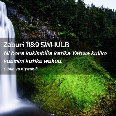 Picture 02 - Zaburi 118:9 SWHULB - Ni bora kukimbilia katika Yahwe kuliko kuamini - Bible Verse Picture