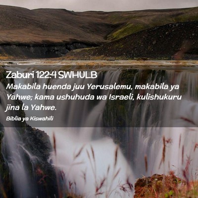 Picture 02 - Zaburi 122:4 SWHULB - Makabila huenda juu Yerusalemu, makabila ya - Bible Verse Picture