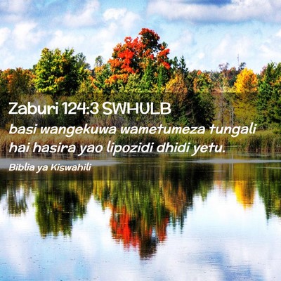 Picture 02 - Zaburi 124:3 SWHULB - basi wangekuwa wametumeza tungali hai hasira yao - Bible Verse Picture
