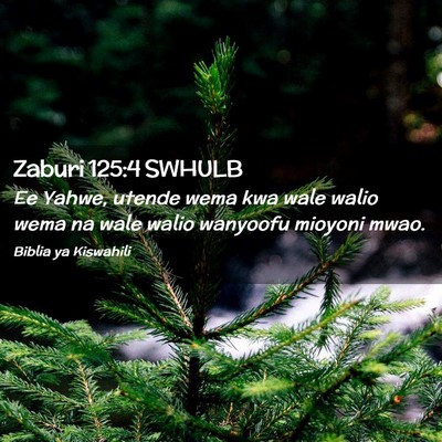 Picture 02 - Zaburi 125:4 SWHULB - Ee Yahwe, utende wema kwa wale walio wema na wale - Bible Verse Picture