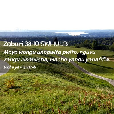 Picture 02 - Zaburi 38:10 SWHULB - Moyo wangu unapwita pwita, nguvu zangu - Bible Verse Picture