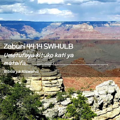 Picture 02 - Zaburi 44:14 SWHULB - Umetufaya kituko kati ya - Bible Verse Picture