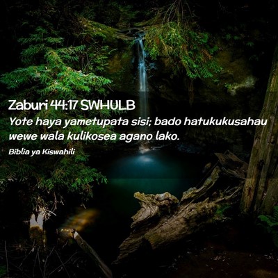 Picture 02 - Zaburi 44:17 SWHULB - Yote haya yametupata sisi; bado hatukukusahau - Bible Verse Picture