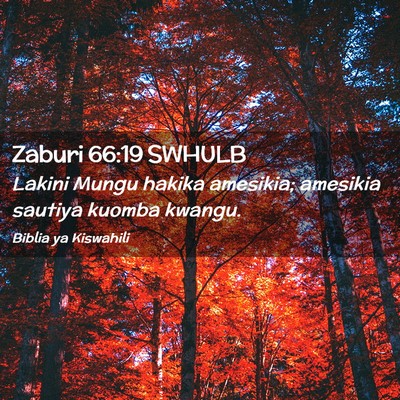Picture 02 - Zaburi 66:19 SWHULB - Lakini Mungu hakika amesikia; amesikia sautiya - Bible Verse Picture