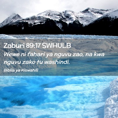 Picture 02 - Zaburi 89:17 SWHULB - Wewe ni fahari ya nguvu zao, na kwa nguvu zako tu - Bible Verse Picture