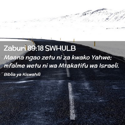 Picture 02 - Zaburi 89:18 SWHULB - Maana ngao zetu ni za kwako Yahwe; mfalme wetu ni - Bible Verse Picture