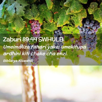 Picture 02 - Zaburi 89:44 SWHULB - Umeimaliza fahari yake; umekitupa ardhini kiti - Bible Verse Picture