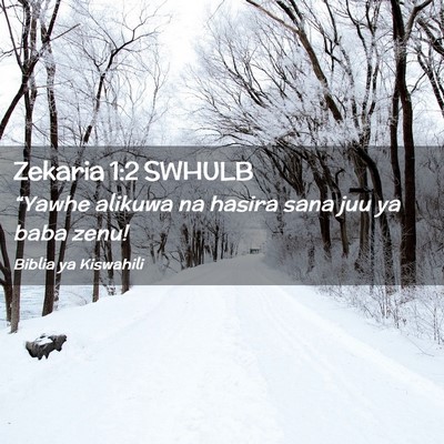 Picture 02 - Zekaria 1:2 SWHULB - “Yawhe alikuwa na hasira sana juu ya baba - Bible Verse Picture