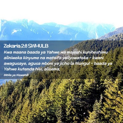 Picture 02 - Zekaria 2:8 SWHULB - Kwa maana baada ya Yahwe wa majeshi kuniheshimu - Bible Verse Picture
